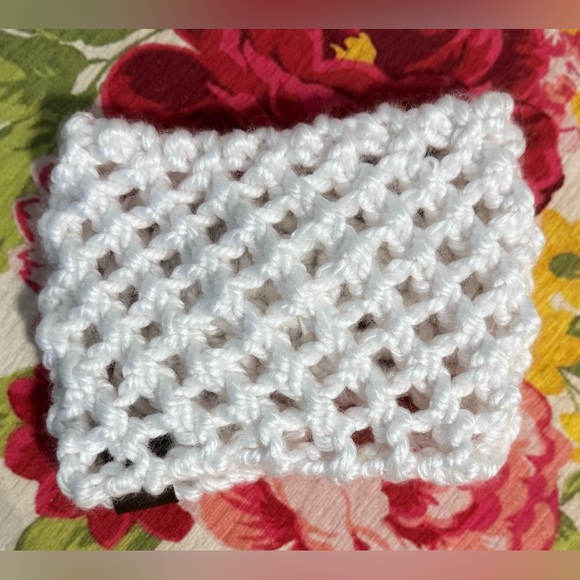 Handmade Hand Crafted Lace Knit Easter Spring Headband Adult size white - Picture 4 of 4